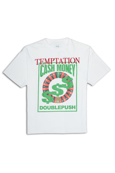TAIN DOUBLEPUSH | CASH ONLY SHORT SLEEVE T-SHIRTS / WHITE | Tシャツ