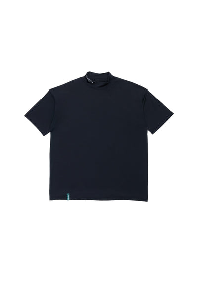 良品　TNRCN モックネック　黒 TAIN DOUBLEPUSH | TNRCN MOCK NECK STRECH TEE / BLACK