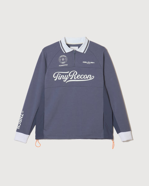 TAIN DOUBLEPUSH | TNRCN HALF ZIP POLO / GRAY | Tシャツ