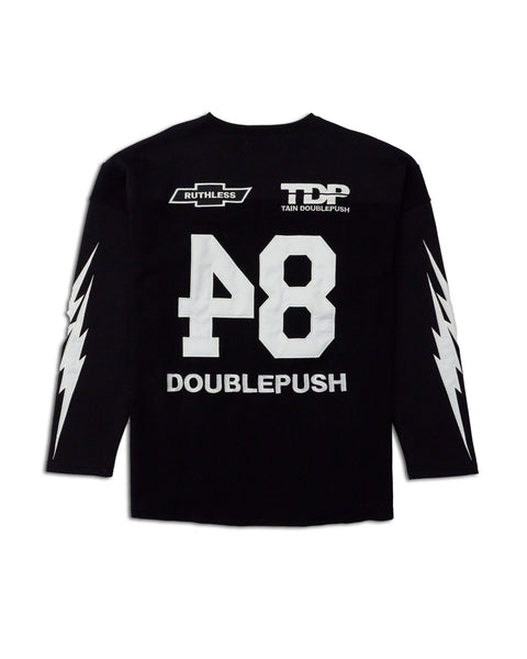 RUTHLESS NS-GAL crew neck sweats ルースレス TAIN DOUBLEPUSH | RUTHLESS FOOTBALL GAME SWEAT / BLACK | アパレル