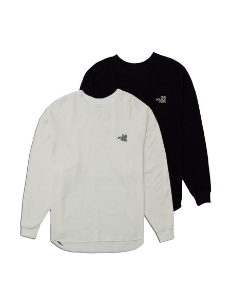 DOUBLE PUSH 2PACK THERMAL FOOTBALL T-SHIRTS WHITE/BLACK – TAIN