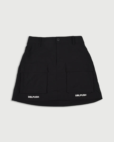 TAIN DOUBLEPUSH | TNRCN LITEFLEX™UTILITY SKIRT / BLACK | スカート