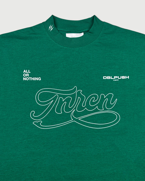 TNRCN SIGNATURE LOGO S/S MOCK NECK TEE GREEN – TAIN DOUBLEPUSH