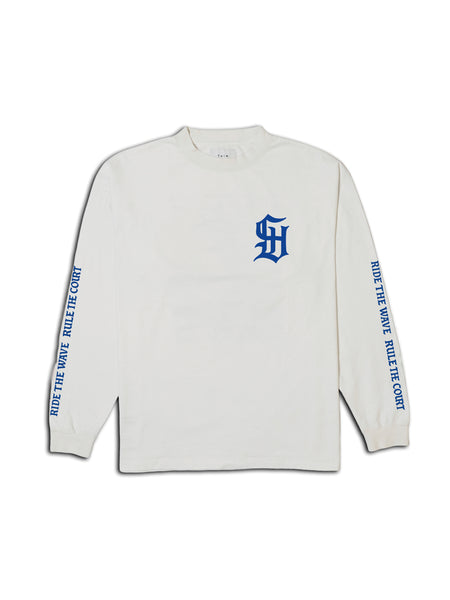 SIGNATURE LOGO LONG SLEEVE T-SHIRTS / WHITE – TAIN DOUBLEPUSH