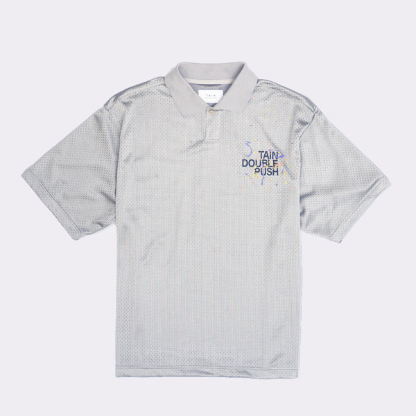 PAINTED WXXDER IN MESH POLO SHIRTS GREY – TAIN DOUBLEPUSH