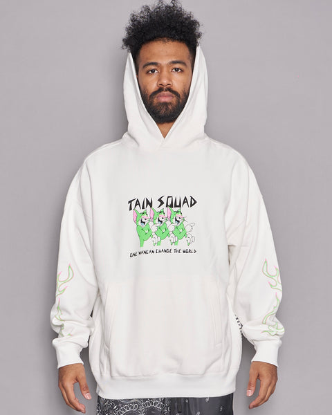 TAIN SQUAD HOODIE WHITE