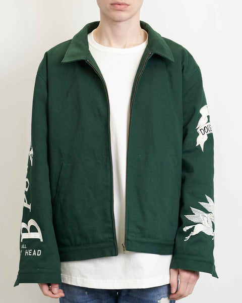 TAIN DOUBLEPUSH | EMBROIDERY WORK JACKET / GREEN | ジャケット