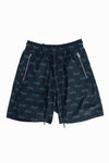 HELL AWAITS ALL-OVER PATTERN SHORTS｜BLACK