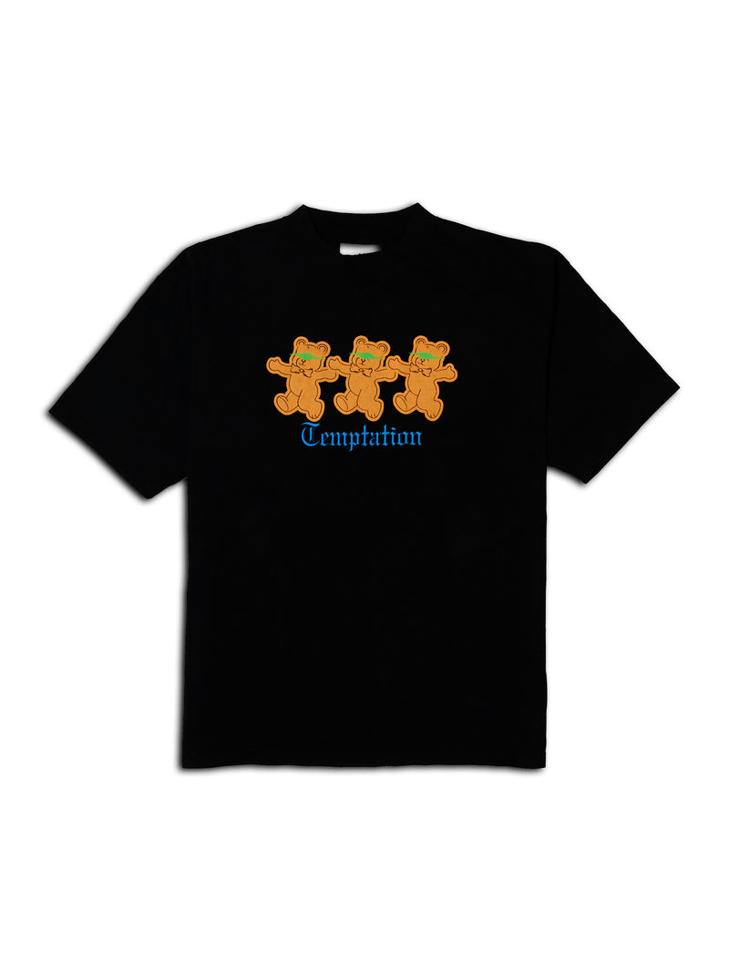 TEMPTATION SHORT SLEEVE T-SHIRTS / BLACK