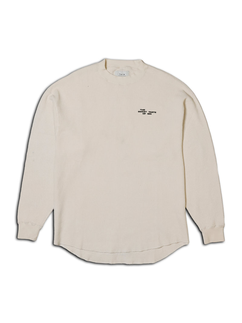 HEAVY WAFFLE LONG SLEEVE / WHITE