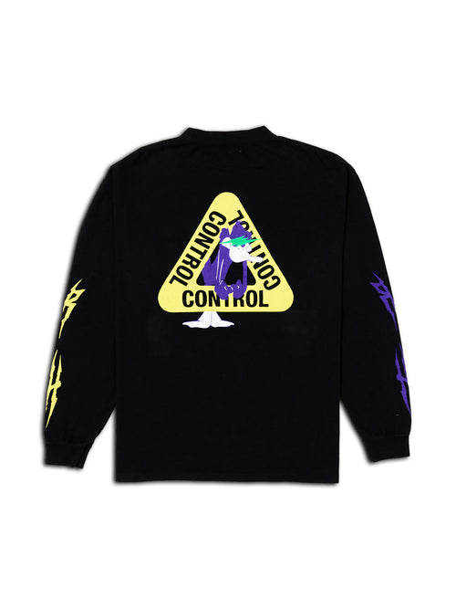 DOUBLE PUSH LONG SLEEVE T-SHIRTS / BLACK