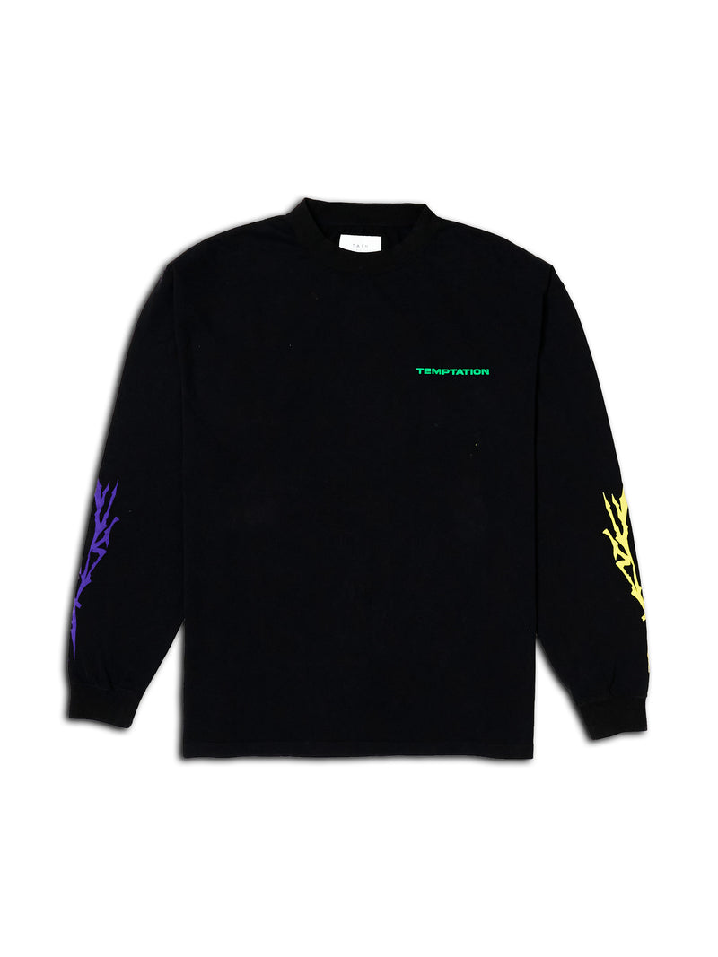 DOUBLE PUSH LONG SLEEVE T-SHIRTS / BLACK