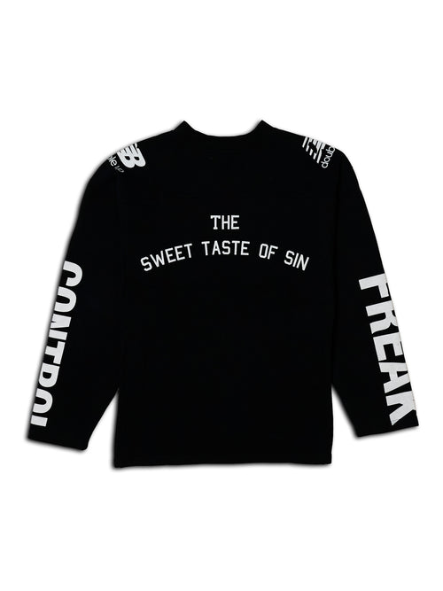 SEDUCTION FOOTBALL GAME SWEAT / BLACK