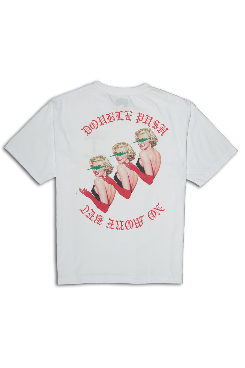 SMOKING BEAUTY SHORT SLEEVE T-SHIRTS｜WHITE