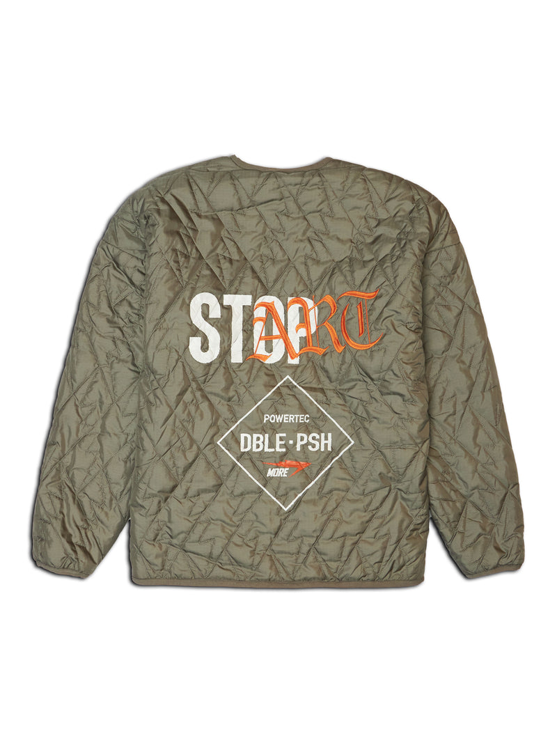 STOP ART QUILTING REVERSIBLE JACKET OFF WHITE