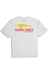 CASH ONLY SHORT SLEEVE T-SHIRTS｜WHITE