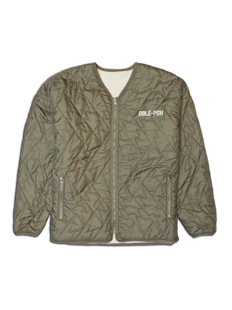 STOP ART QUILTING REVERSIBLE JACKET OFF WHITE