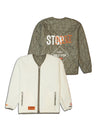 STOP ART QUILTING REVERSIBLE JACKET OFF WHITE