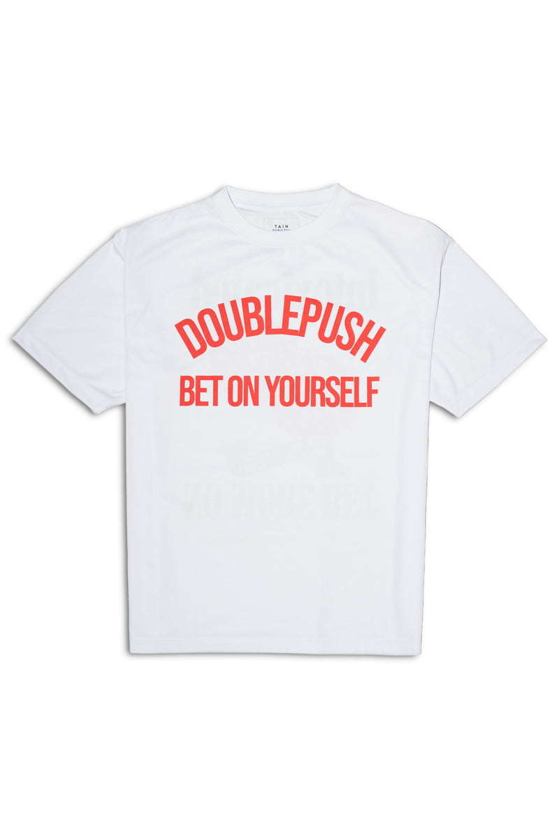 BET ON YOURSELF MESH SHORT SLEEVE T-SHIRTS｜WHITE
