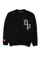 WAFFLE CREW NECK SWEAT / BLACK