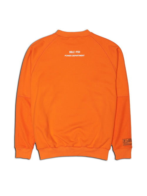 WAFFLE CREW NECK SWEAT  ORANGE