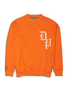 WAFFLE CREW NECK SWEAT  ORANGE