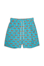 HELL AWAITS ALL-OVER PATTERN SHORTS｜BLUE