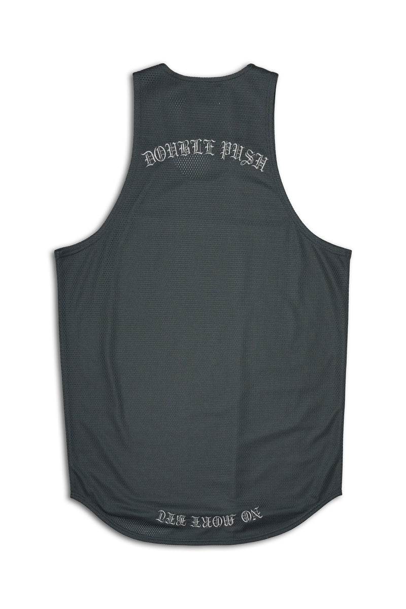 BET ON YOURSELF MESH TANK TOP｜GRAY