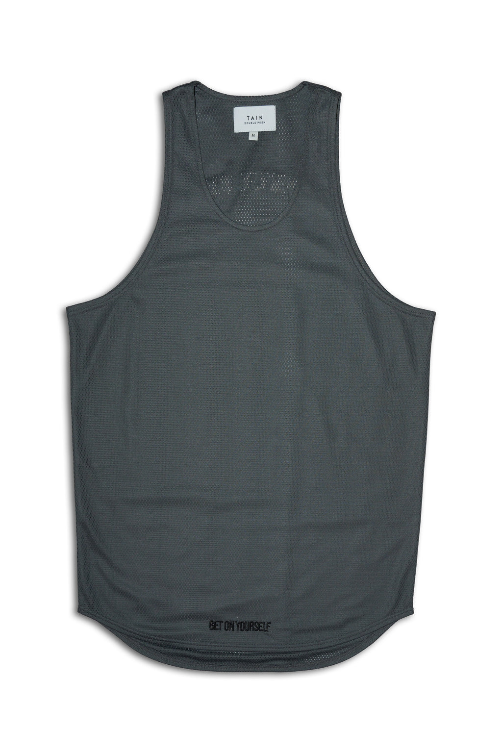 TAIN DOUBLEPUSH | BET ON YOURSELF MESH TANK TOP / GRAY | Tシャツ