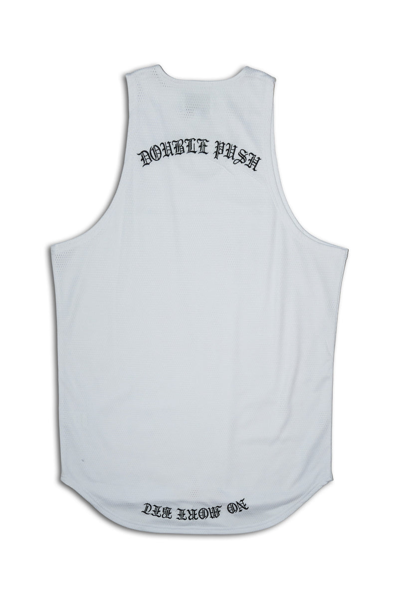 BET ON YOURSELF MESH TANK TOP｜WHITE