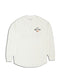 PIGMENT DYED FOOTBALL LONG SLEEVE T-SHIRTS / WHITE