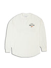 PIGMENT DYED FOOTBALL LONG SLEEVE T-SHIRTS WHITE