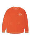 PIGMENT DYED FOOTBALL LONG SLEEVE T-SHIRTS ORANGE