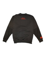 WAFFLE CREW NECK SWEAT  CHARCOAL