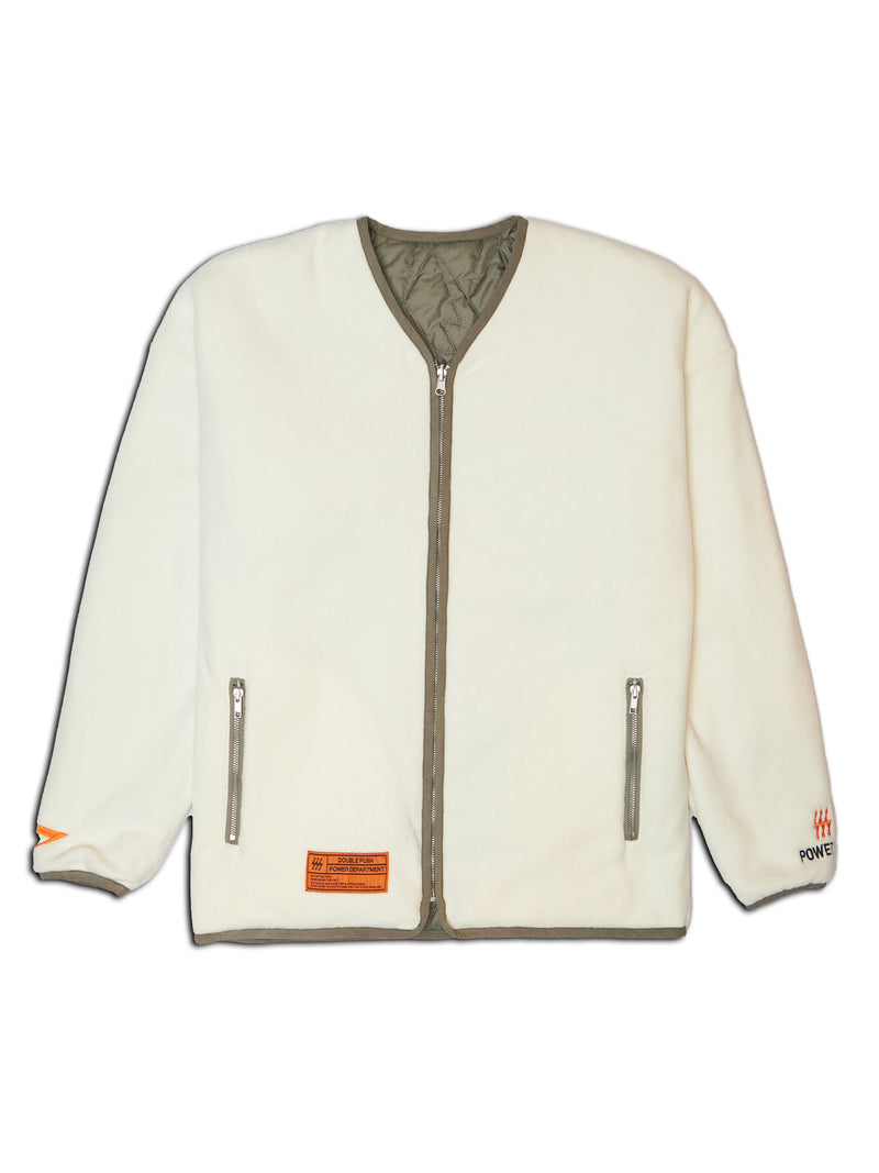 STOP ART QUILTING REVERSIBLE JACKET OFF WHITE