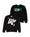 DOUBLE UP CREW NECK SWEAT BLACK