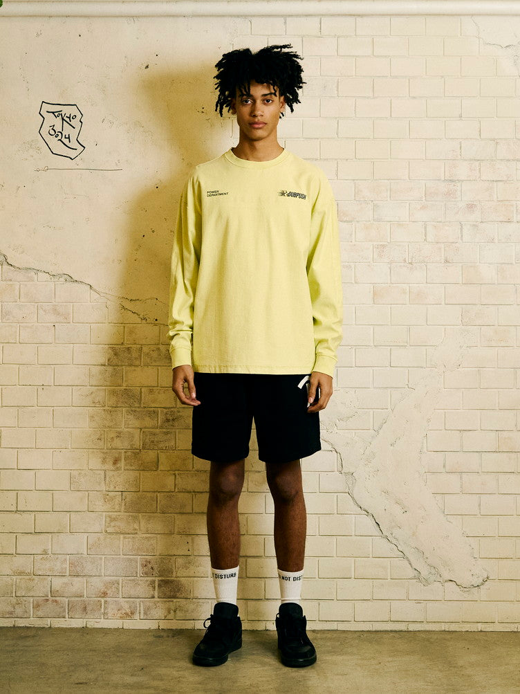 DOUBLE PUSH LONG SLEEVE T-SHIRTS ｜ YELLOW