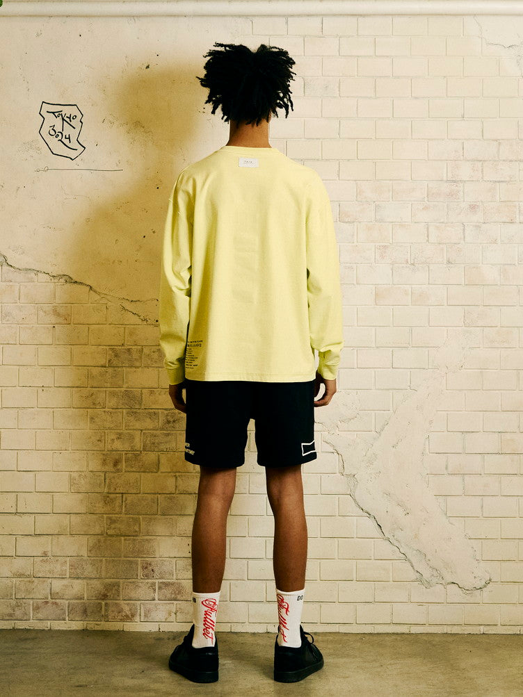 DOUBLE PUSH LONG SLEEVE T-SHIRTS ｜ YELLOW