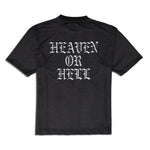 HEAVEN OR HELL MESH SHORT SLEEVE T-SHIRTS BLACK
