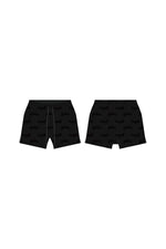 HELL AWAITS ALL-OVER PATTERN SHORTS｜BLACK