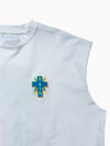 EMBROIDERY CROSS NO SLEEVE WHITE