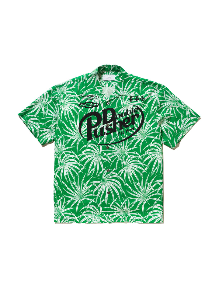 TAIN DOUBLEPUSH | DOUBLE PUSHER OPEN COLLAR SHIRTS / GREEN | アパレル