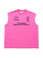 POWER DEPARTMENT NO SLEEVE T-SHIRTS PINK