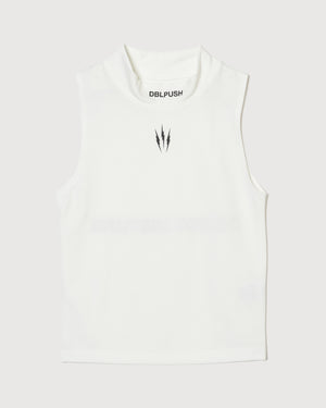TNRCN MOCK NECK NO SLEEVE / WHITE