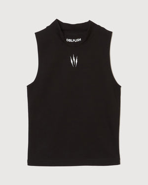 TNRCN MOCK NECK NO SLEEVE / BLACK