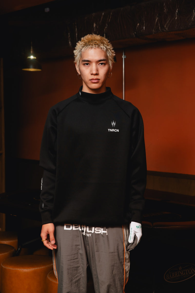 TNRCN MOCK NECK LONG SLEEVE BLACK