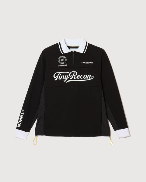TNRCN HALF ZIP POLO BLACK – TAIN DOUBLEPUSH