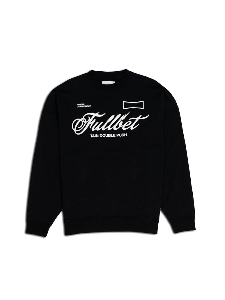 FULL BET CREW NECK SWEAT｜BLACK – TAIN DOUBLEPUSH