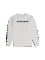 DOUBLE PUSH LONG SLEEVE T-SHIRTS ｜ WHITE