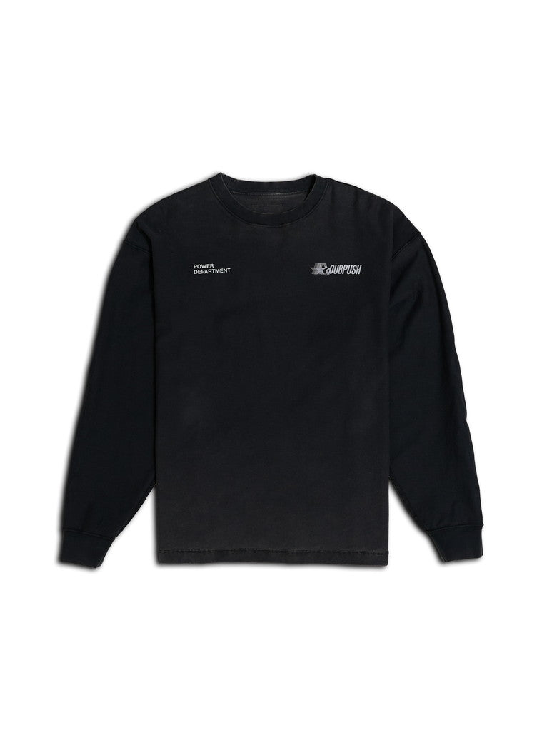 DOUBLE PUSH LONG SLEEVE T-SHIRTS ｜ BLACK